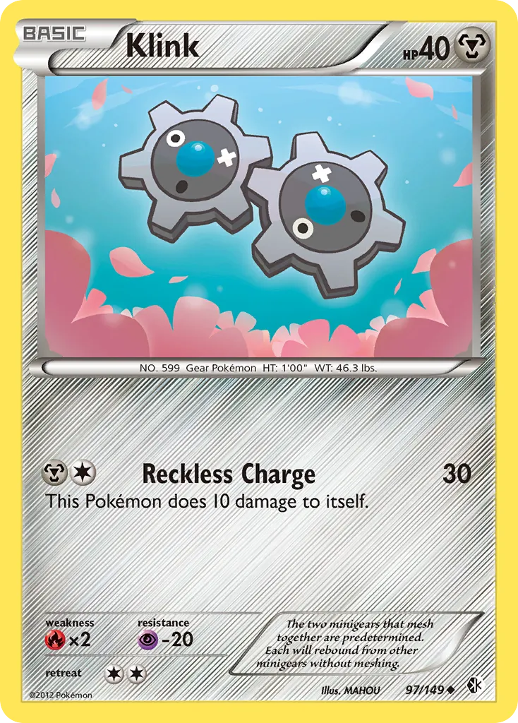 Klink — Boundaries Crossed 97 Pokémon card