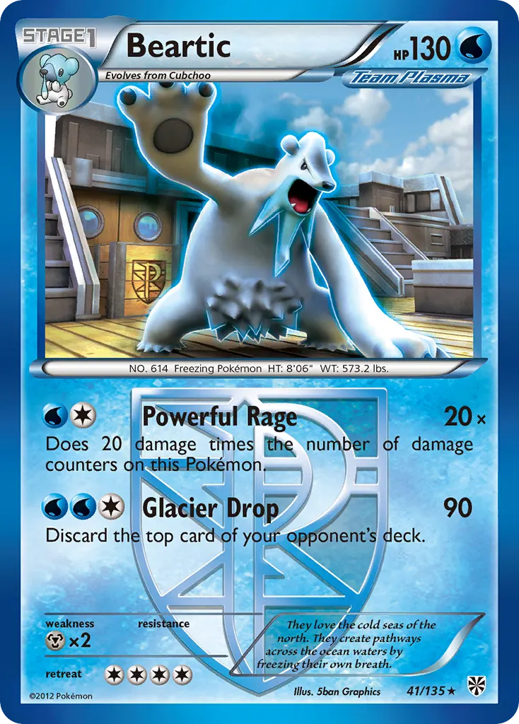 Beartic — Plasma Storm 41 Pokémon card