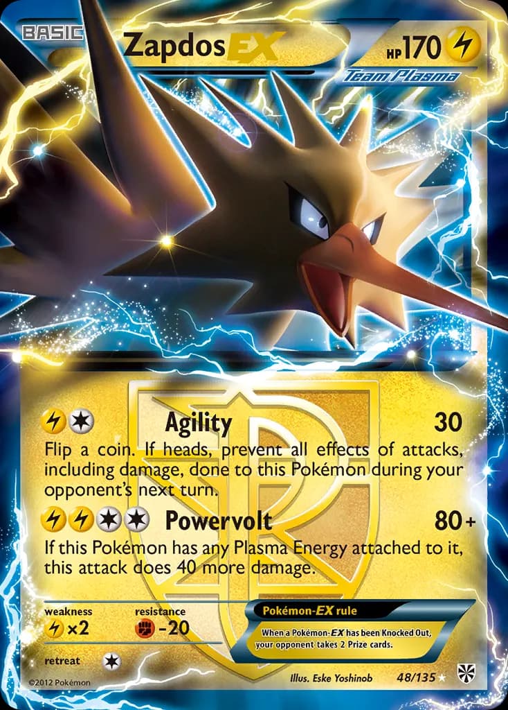 Zapdos-EX — Plasma Storm 48 Pokémon card
