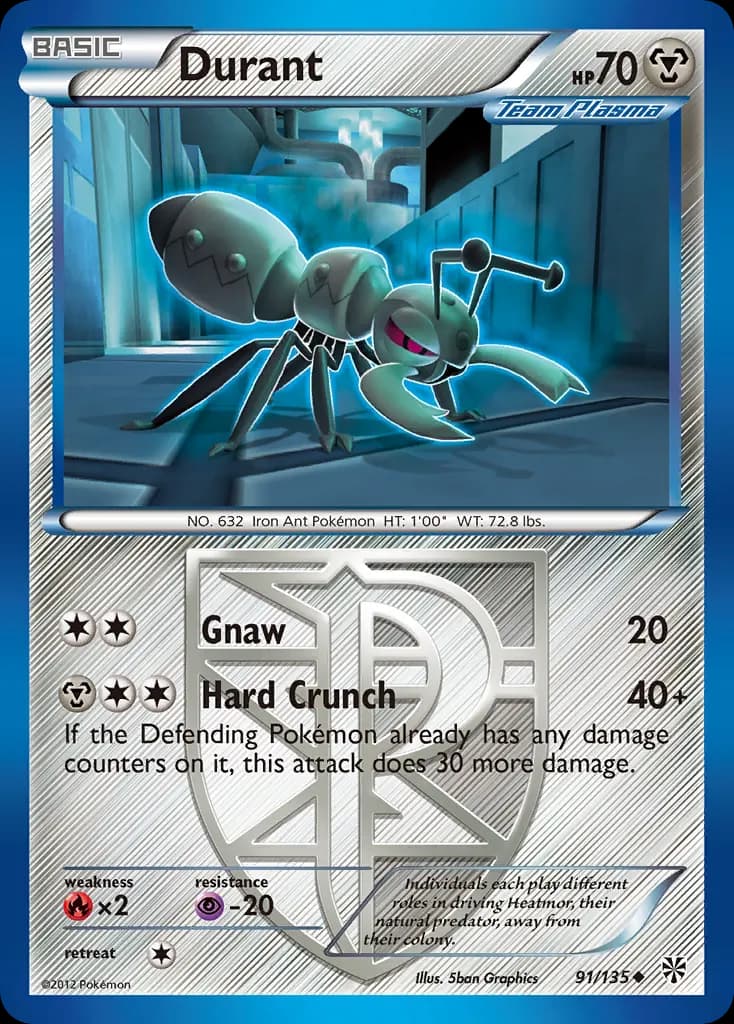 Durant — Plasma Storm 91 Pokémon card