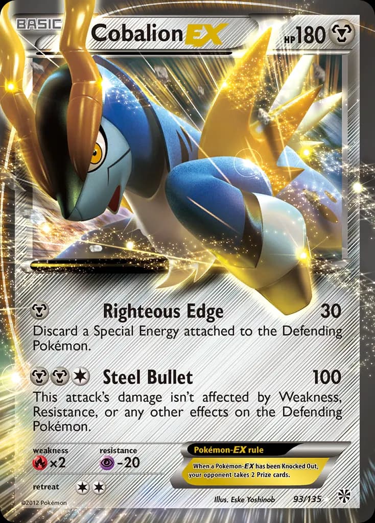 Cobalion-EX — Plasma Storm 93 Pokémon card