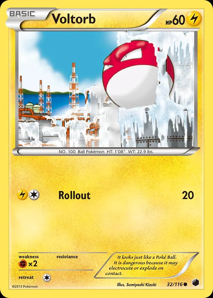 Voltorb — Plasma Freeze 32 Pokémon card