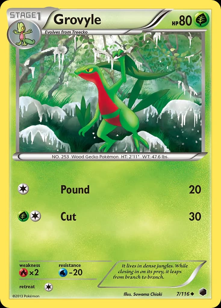 Grovyle — Plasma Freeze 7 Pokémon card