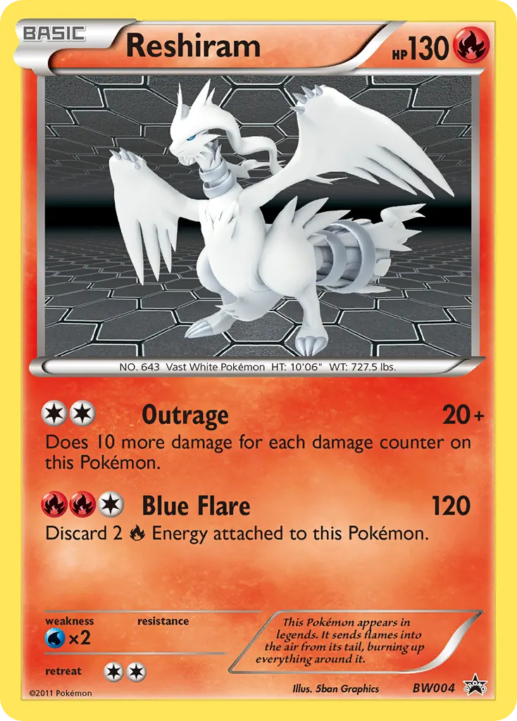 Reshiram — BW Black Star Promos BW004 Pokémon card