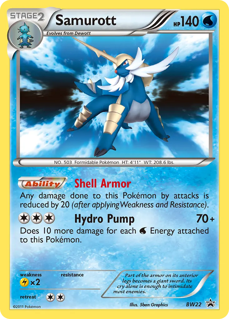 Samurott — BW Black Star Promos BW22 Pokémon card