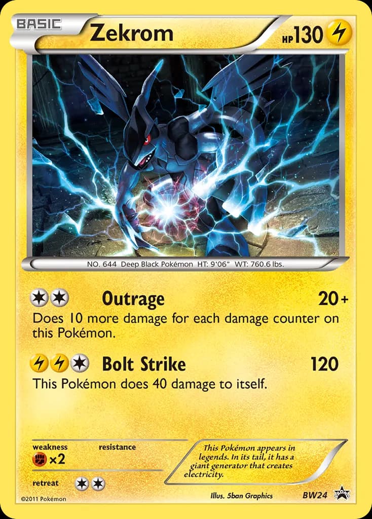 Zekrom — BW Black Star Promos BW24 Pokémon card