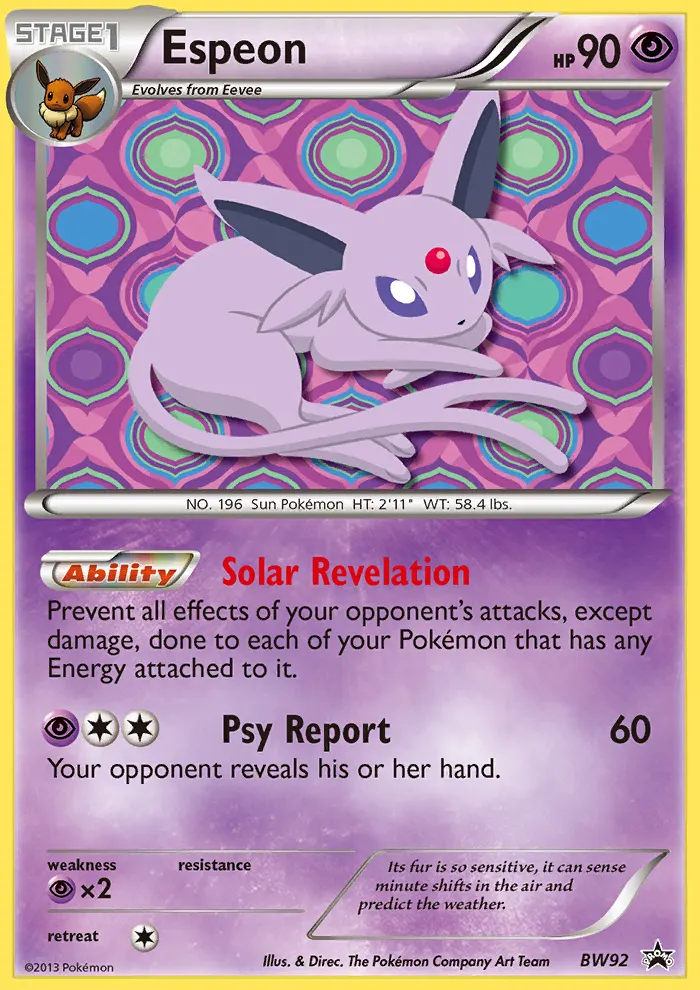 Espeon — BW Black Star Promos BW92 Pokémon card