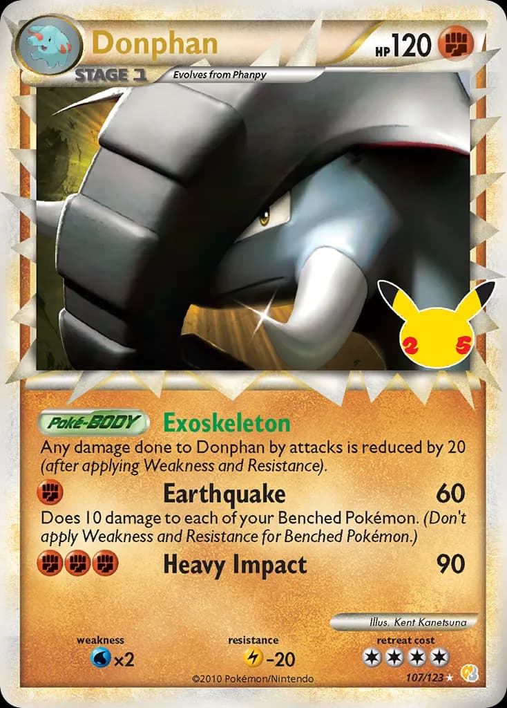 Donphan — Celebrations: Classic Collection 107 Pokémon card