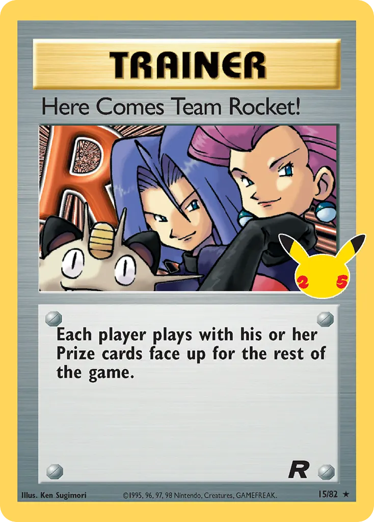 Here Comes Team Rocket! — Celebrations: Classic Collection 15 Pokémon card