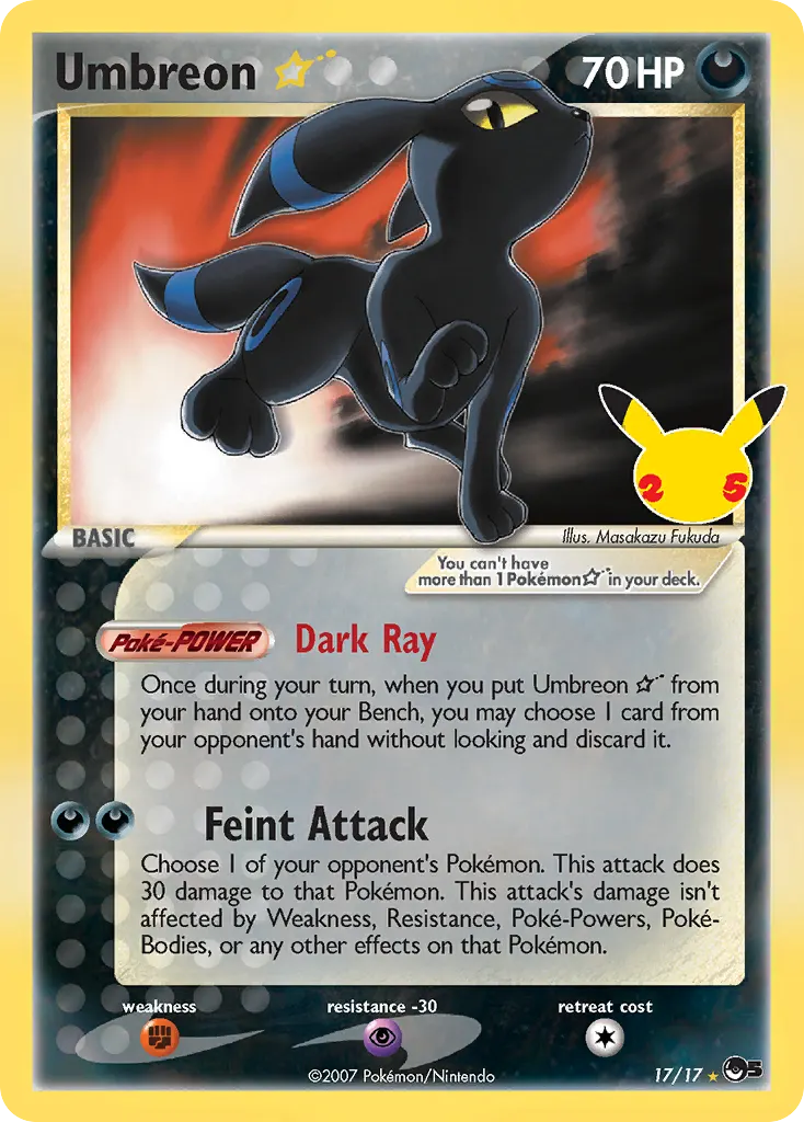 Umbreon ★ — Celebrations: Classic Collection 17 Pokémon card