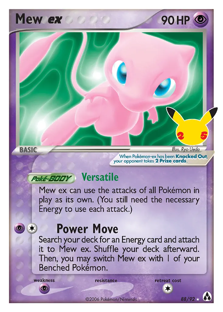 Mew ex — Celebrations: Classic Collection 88 Pokémon card
