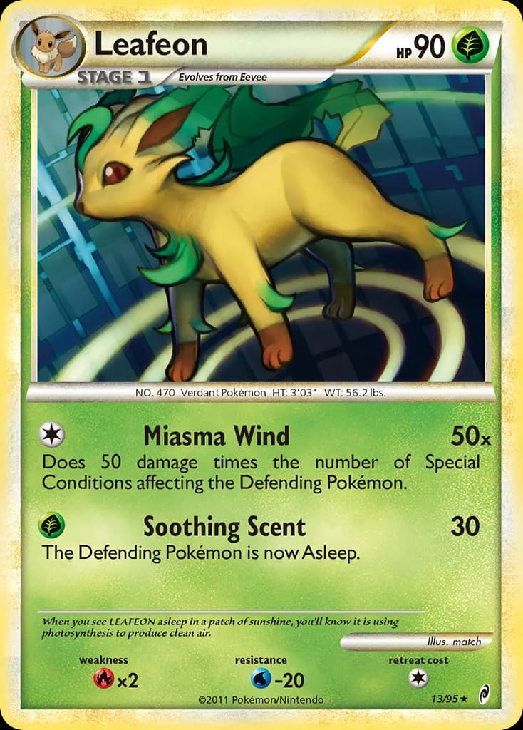 Leafeon — Call of Legends 13 Pokémon card