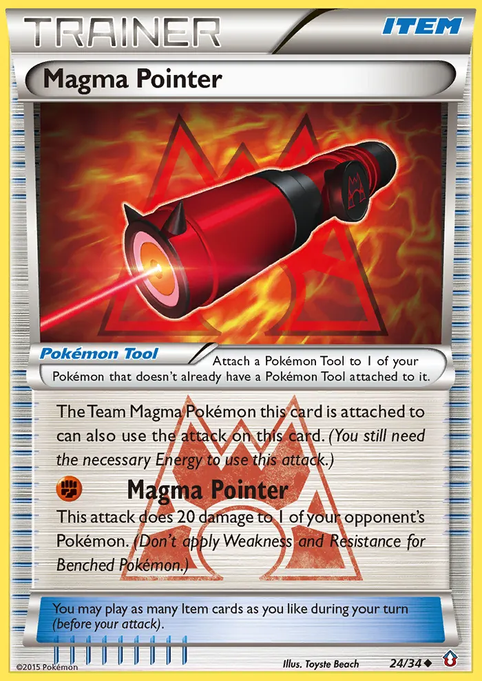 Ponteiro Magma — Crise Dupla 24 Portuguese Pokémon card