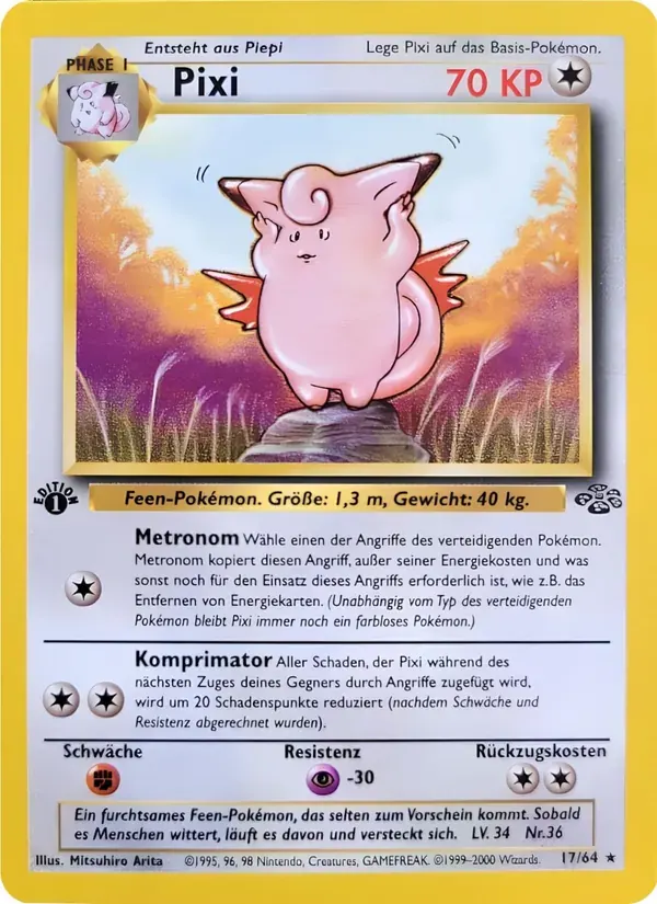 Pixi — Dschungel 17 German Pokémon card
