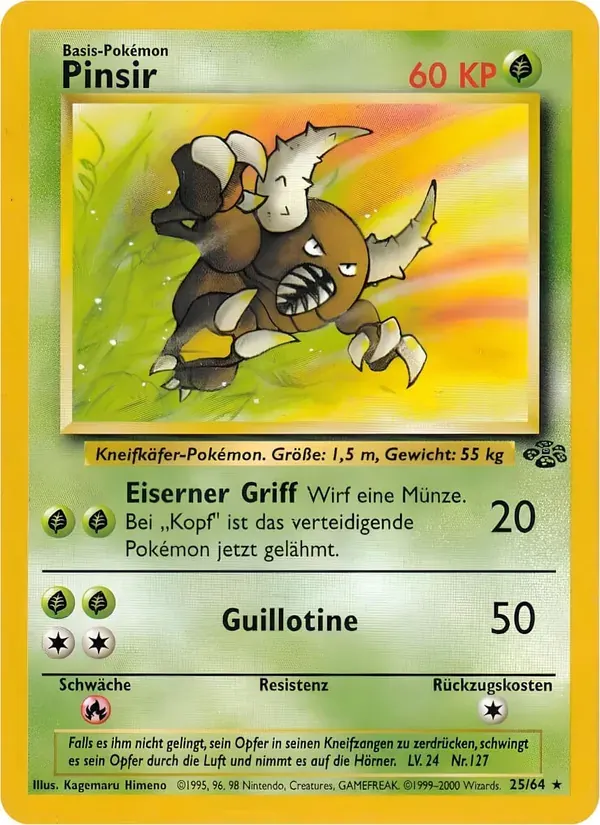 Pinsir — Dschungel 25 German Pokémon card