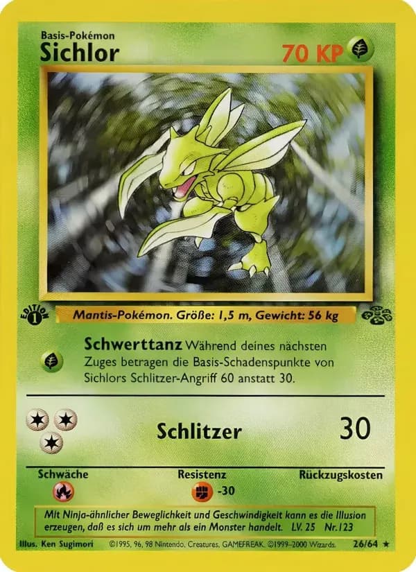 Sichlor — Dschungel 26 German Pokémon card