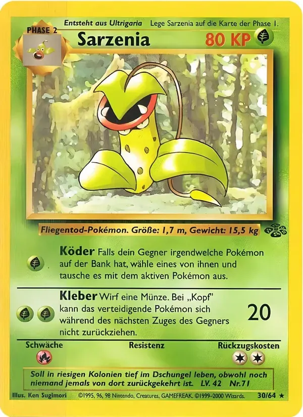 Sarzenia — Dschungel 30 German Pokémon card