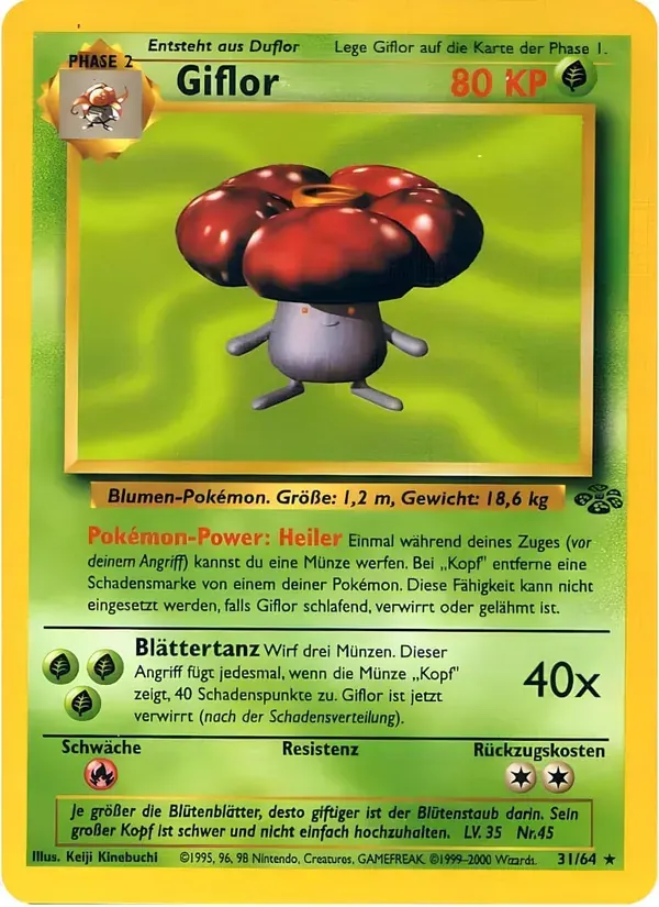 Giflor — Dschungel 31 German Pokémon card