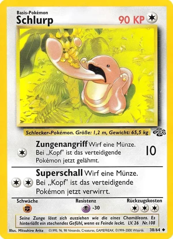 Schlurp — Dschungel 38 German Pokémon card