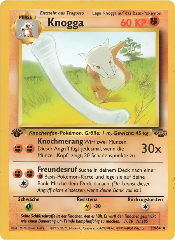 Knogga — Dschungel 39 German Pokémon card