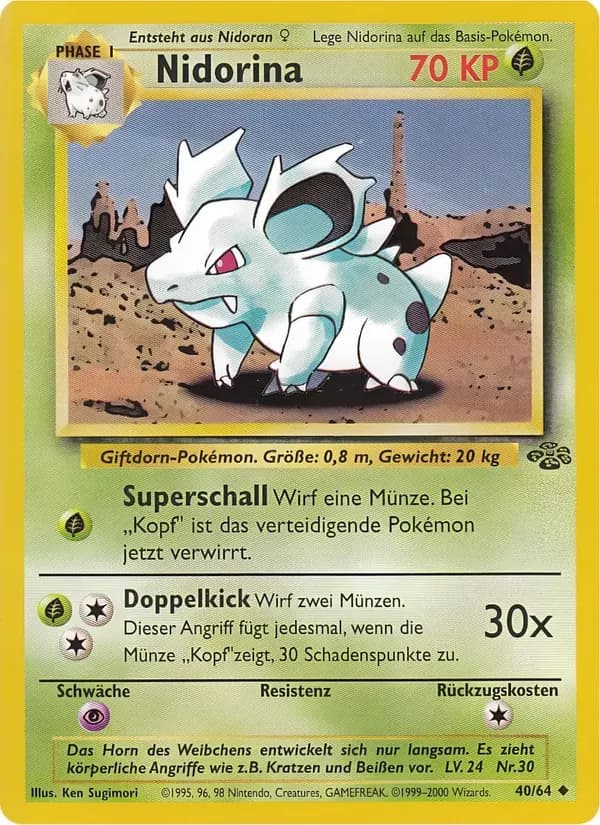 Nidorina — Dschungel 40 German Pokémon card