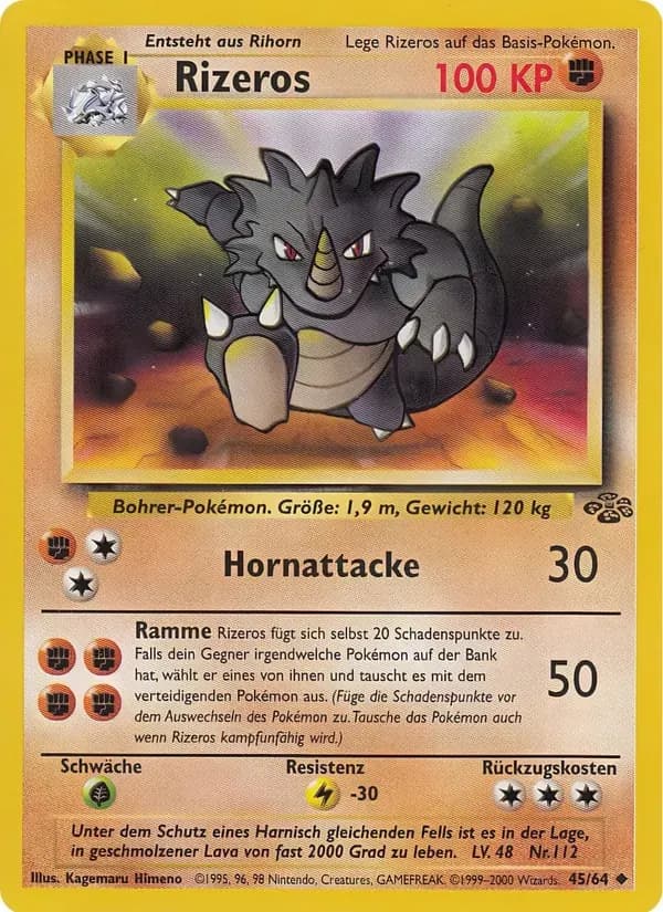 Rizeros — Dschungel 45 German Pokémon card
