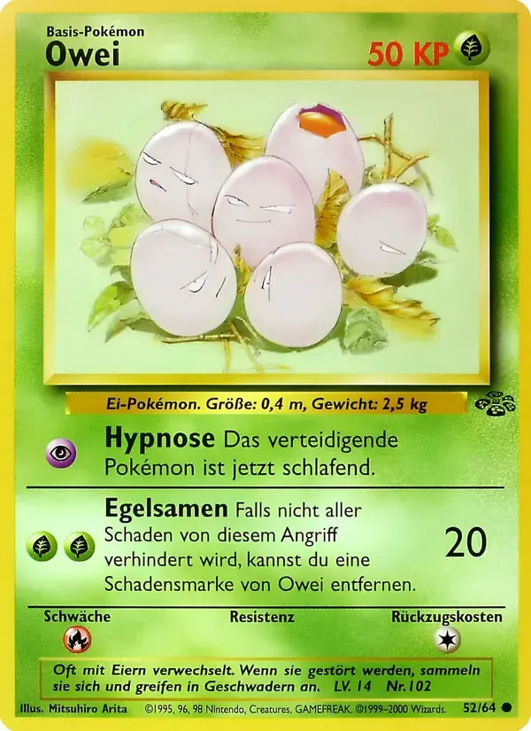 Owei — Dschungel 52 German Pokémon card