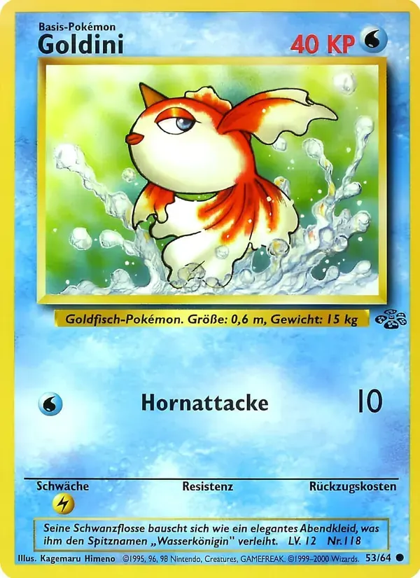 Goldini — Dschungel 53 German Pokémon card