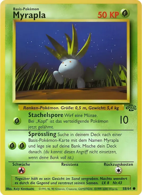 Myrapla — Dschungel 58 German Pokémon card