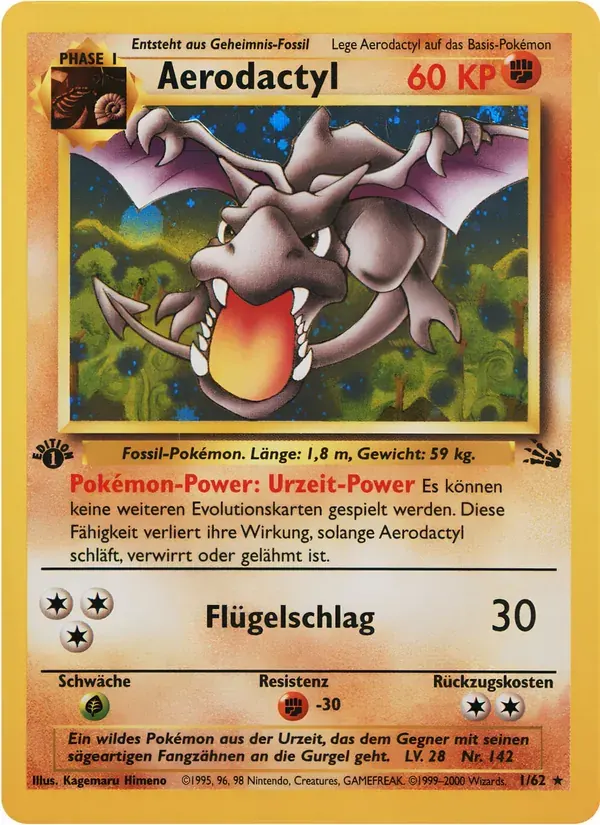 Aerodactyl — Fossil 1 German Pokémon card