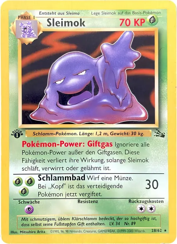 Sleimok — Fossil 28 German Pokémon card