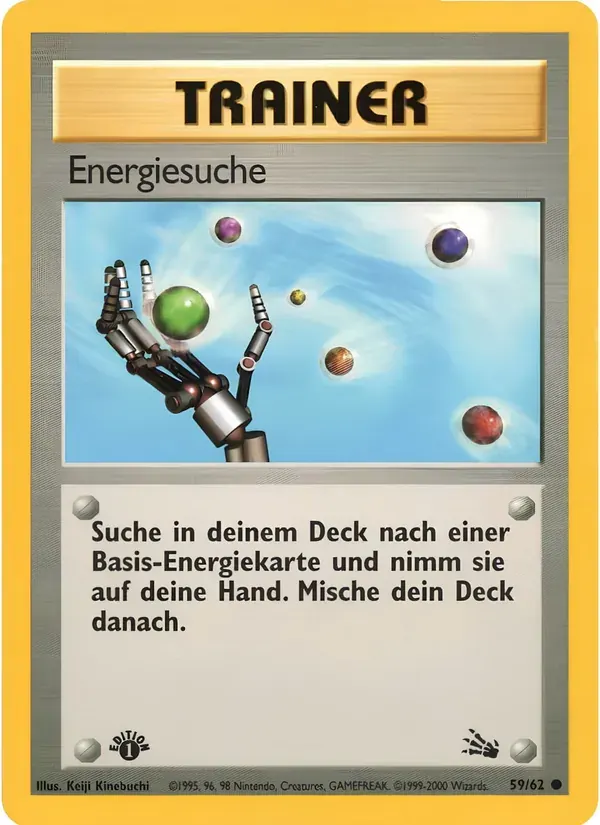 Energiesuche — Fossil 59 German Pokémon card