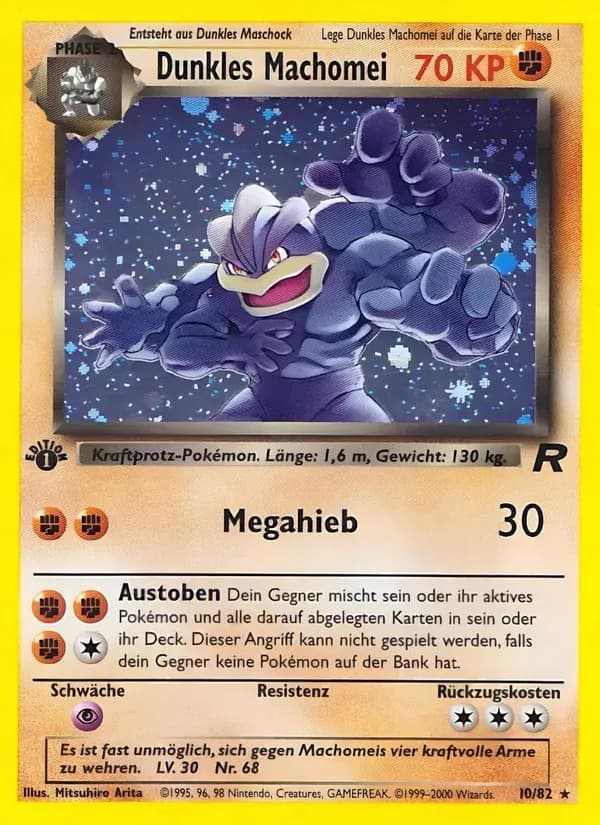 Dunkles Machomei — Team Rocket 10 German Pokémon card