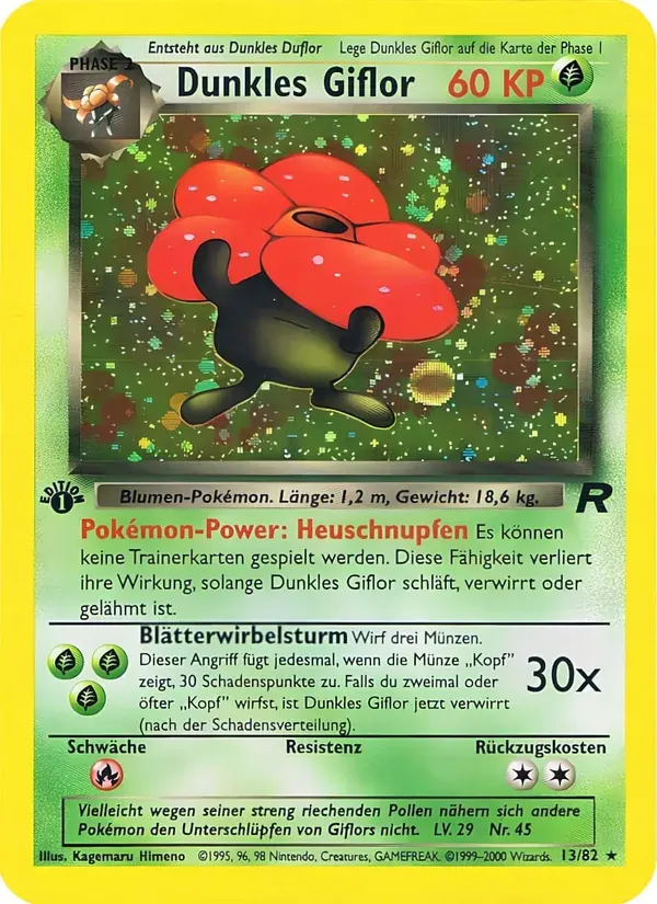 Dunkles Giflor — Team Rocket 13 German Pokémon card