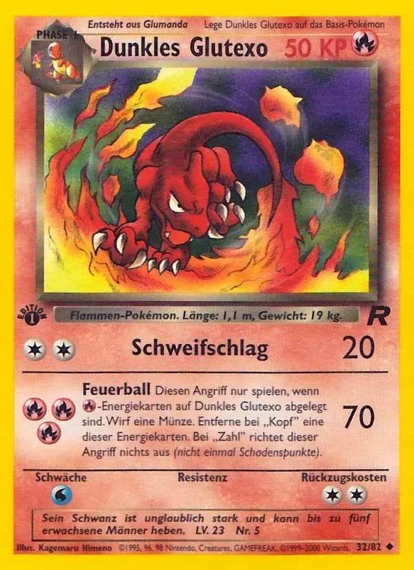 Dunkles Glutexo — Team Rocket 32 German Pokémon card