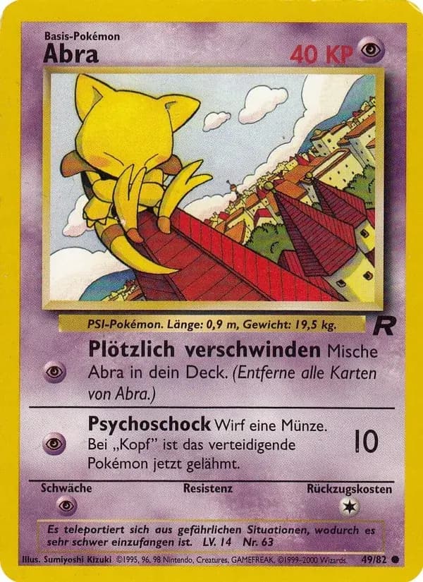 Abra — Team Rocket 49 German Pokémon card