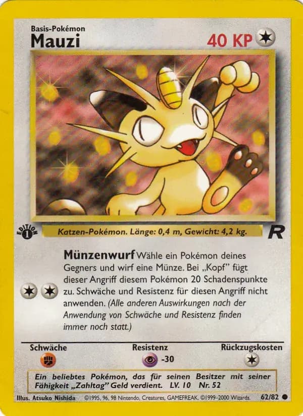 Mauzi — Team Rocket 62 German Pokémon card