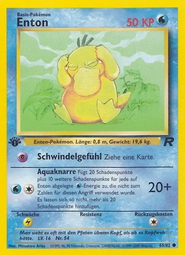 Enton — Team Rocket 65 German Pokémon card