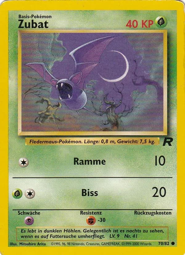 Zubat — Team Rocket 70 German Pokémon card
