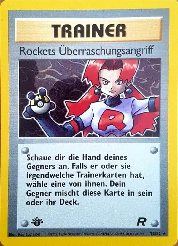 Rockets Überraschungsangriff — Team Rocket 72 German Pokémon card