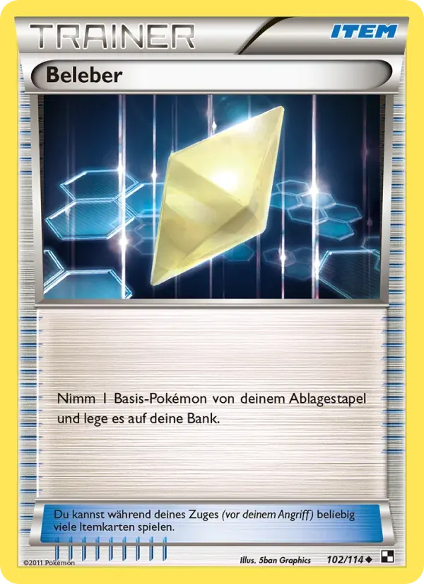 Beleber — Schwarz & Weiß 102 German Pokémon card