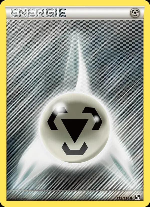 Metall-Energie — Schwarz & Weiß 112 German Pokémon card