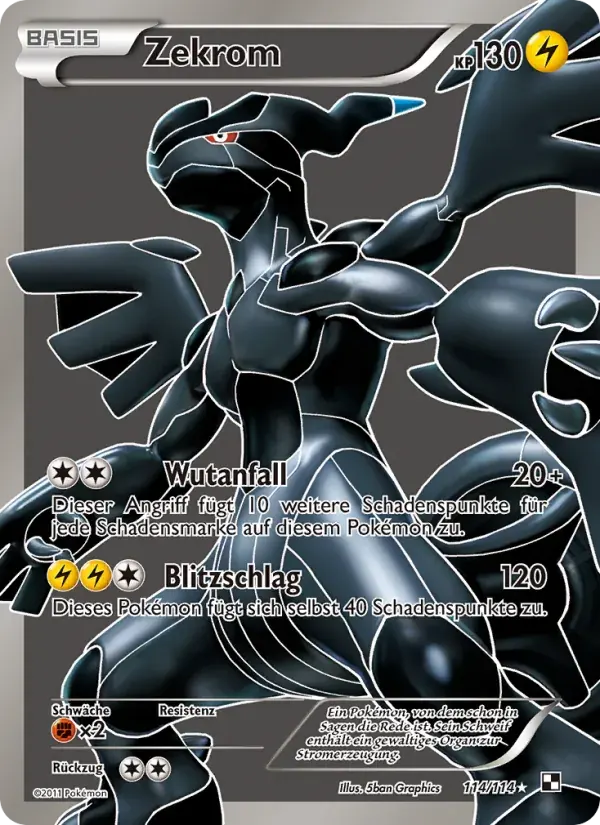 Zekrom — Schwarz & Weiß 114 German Pokémon card