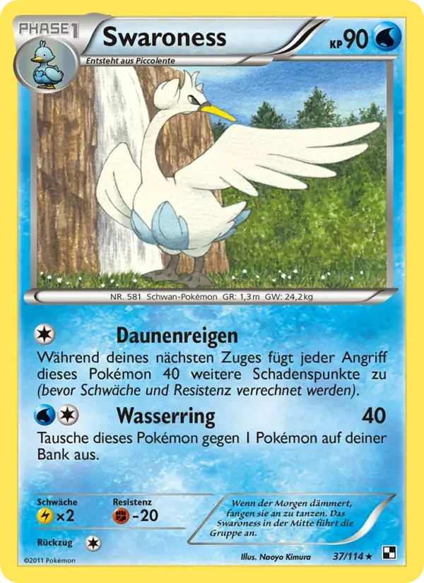 Swaroness — Schwarz & Weiß 37 German Pokémon card