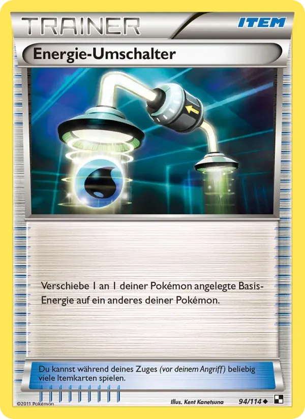 Energie-Umschalter — Schwarz & Weiß 94 German Pokémon card