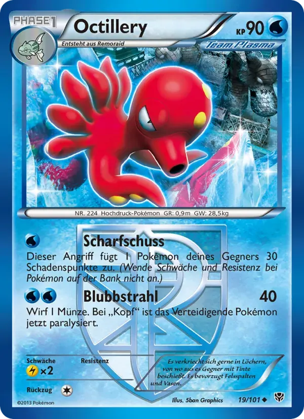 Octillery — Plasma-Blaster 19 German Pokémon card