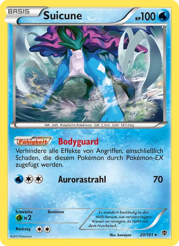 Suicune — Plasma-Blaster 20 German Pokémon card