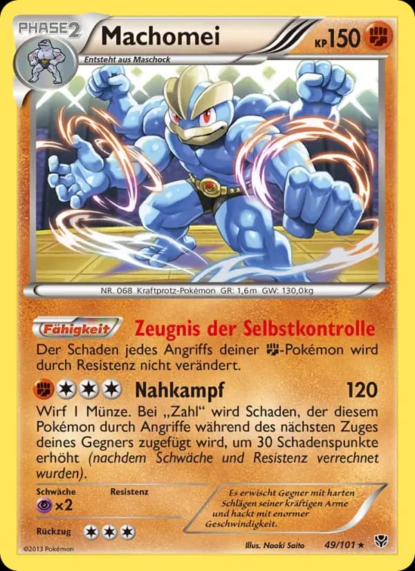 Machomei — Plasma-Blaster 49 German Pokémon card