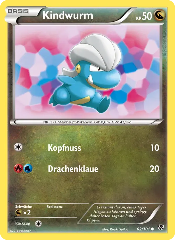 Kindwurm — Plasma-Blaster 62 German Pokémon card