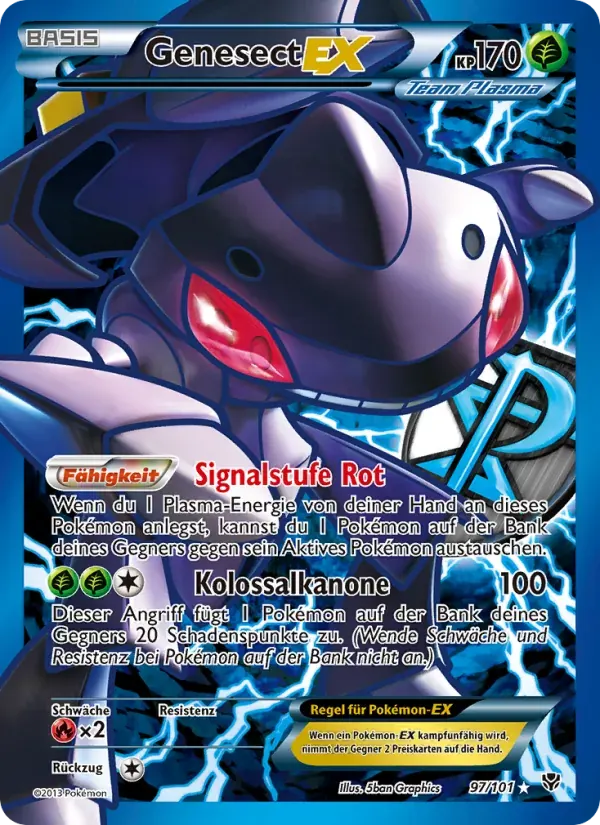 Genesect-EX — Plasma-Blaster 97 German Pokémon card